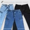 Mens Cargo Denim Jeans