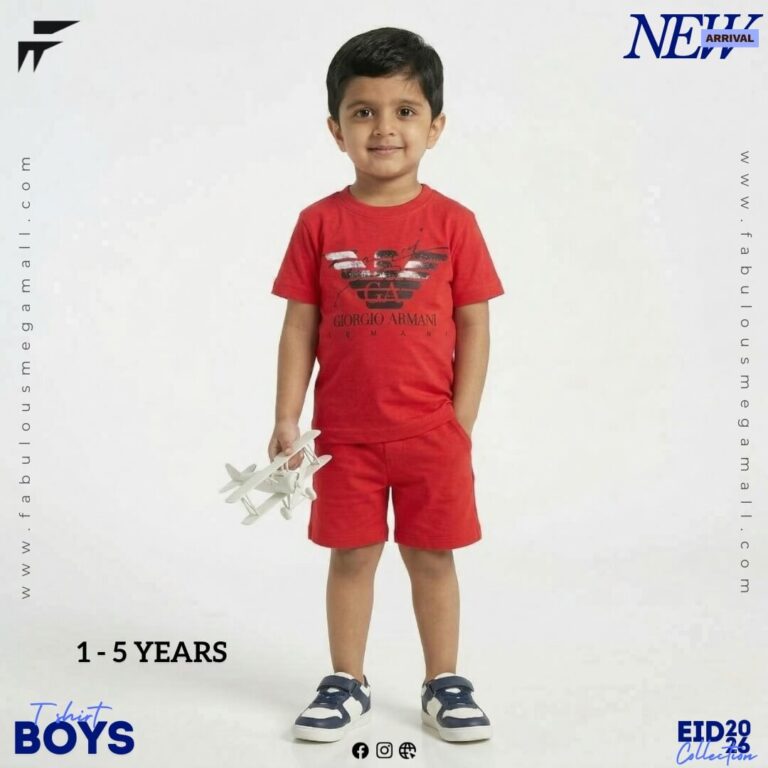 Boys Casual Armani Printed T-Shirt