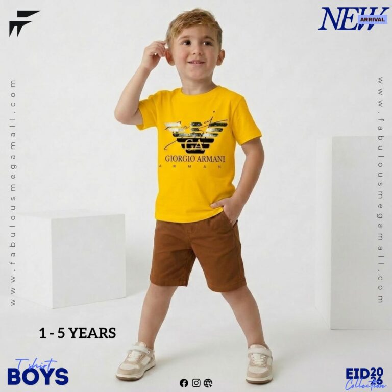 Boys Casual Armani Printed T-Shirt