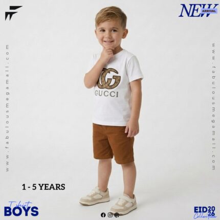 Boys Casual Gucci Printed T-Shirt
