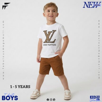 Boys Casual LV Printed T-Shirt