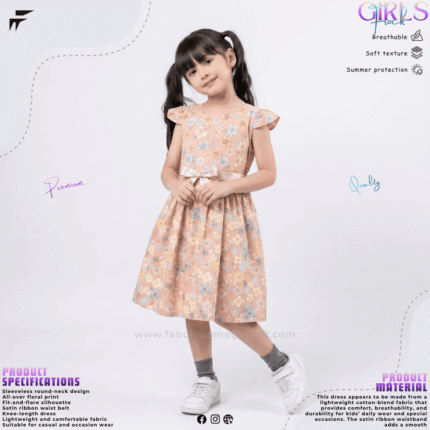 Girls Premium Floral Frock