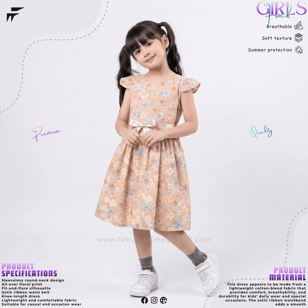 Girls Premium Floral Frock Girls Premium Floral Frock