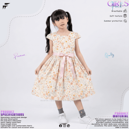 Girls Premium Floral Frock