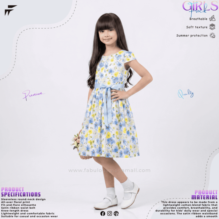 Girls Premium Floral Frock