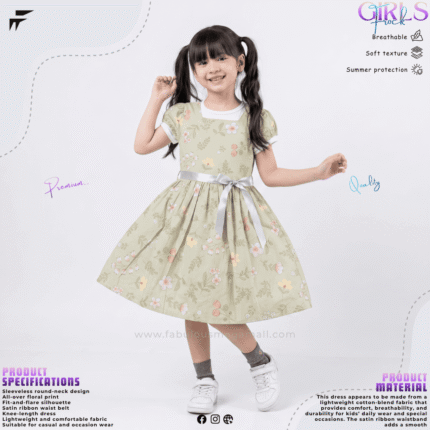 Girls Premium Floral Frock