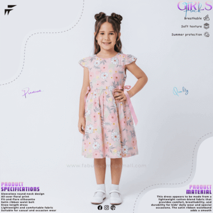 Girls Premium Floral Frock