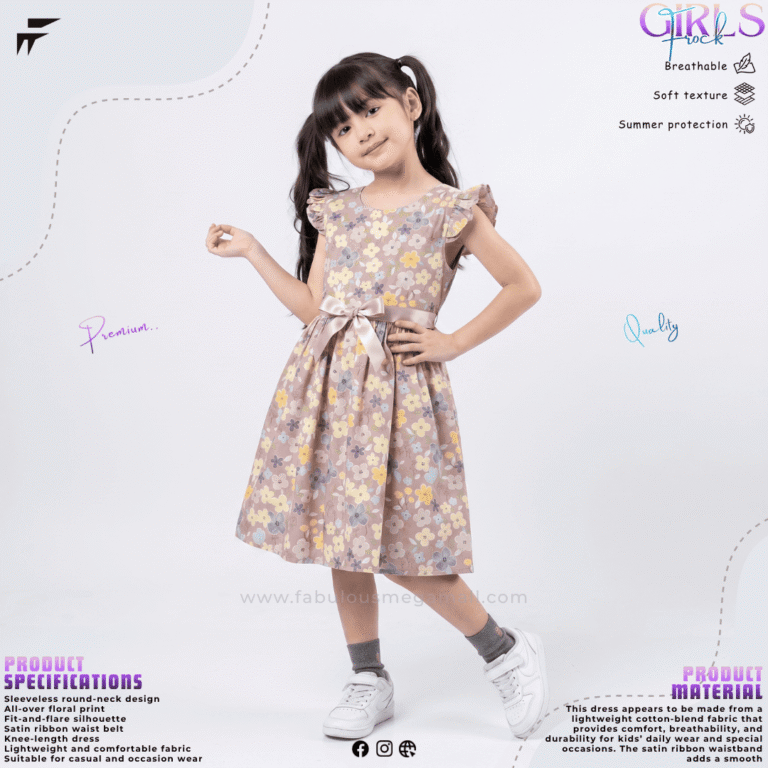 Girls Premium Floral Frock