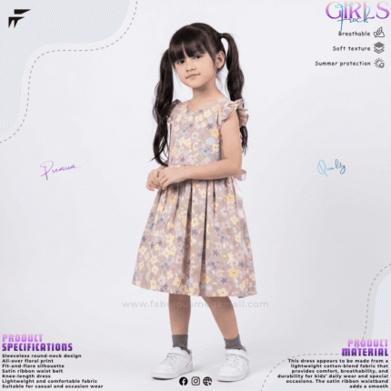 Girls Premium Floral Frock