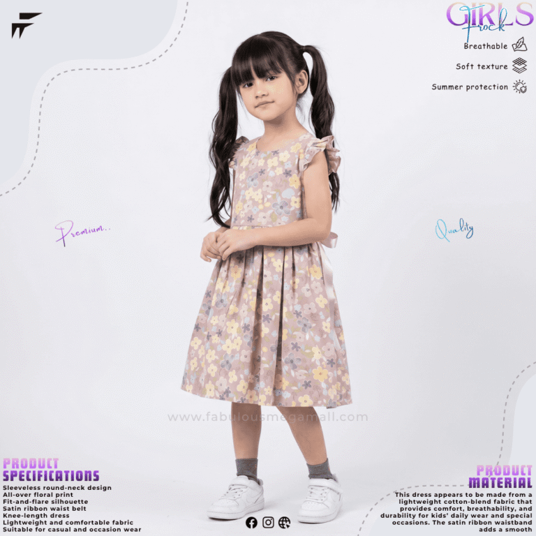 Girls Premium Floral Frock