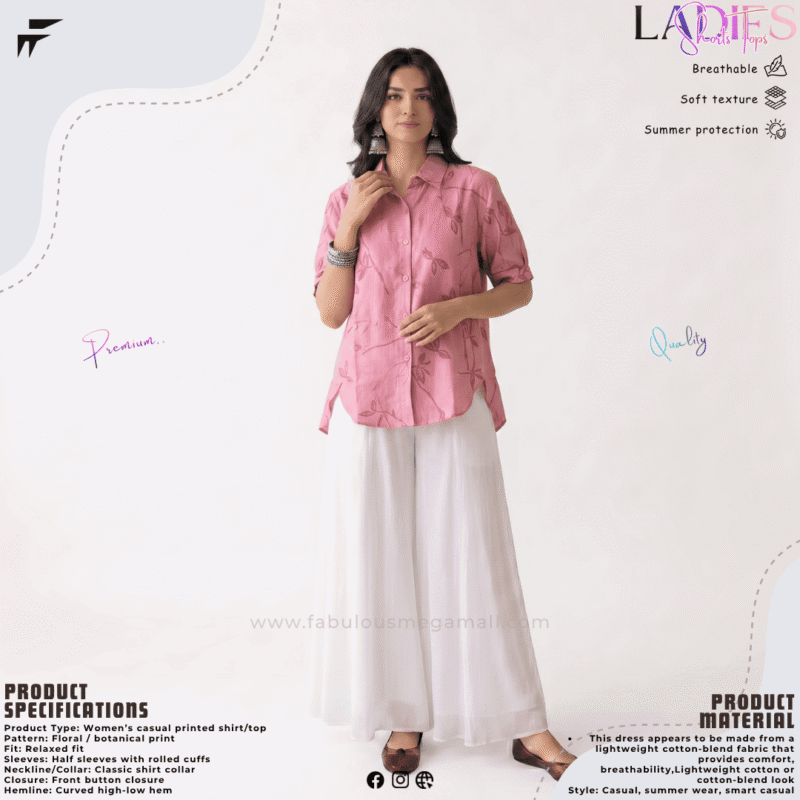 Ladies Casual Printed Short Top
