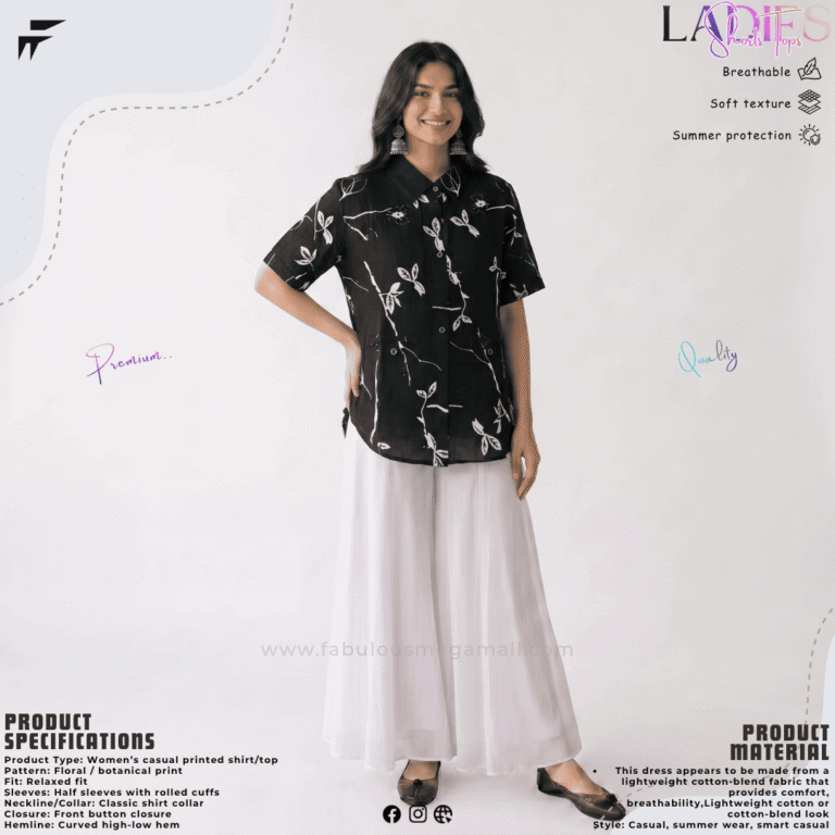Ladies Casual Printed Short Top