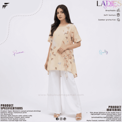 Ladies Side-Tie Short Top