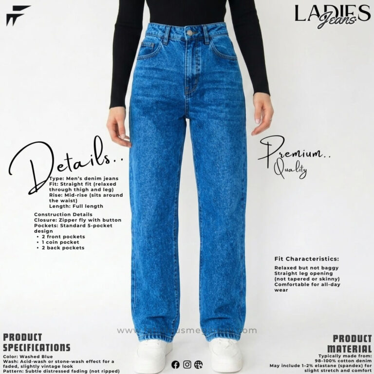 Ladies Straight Leg Jeans