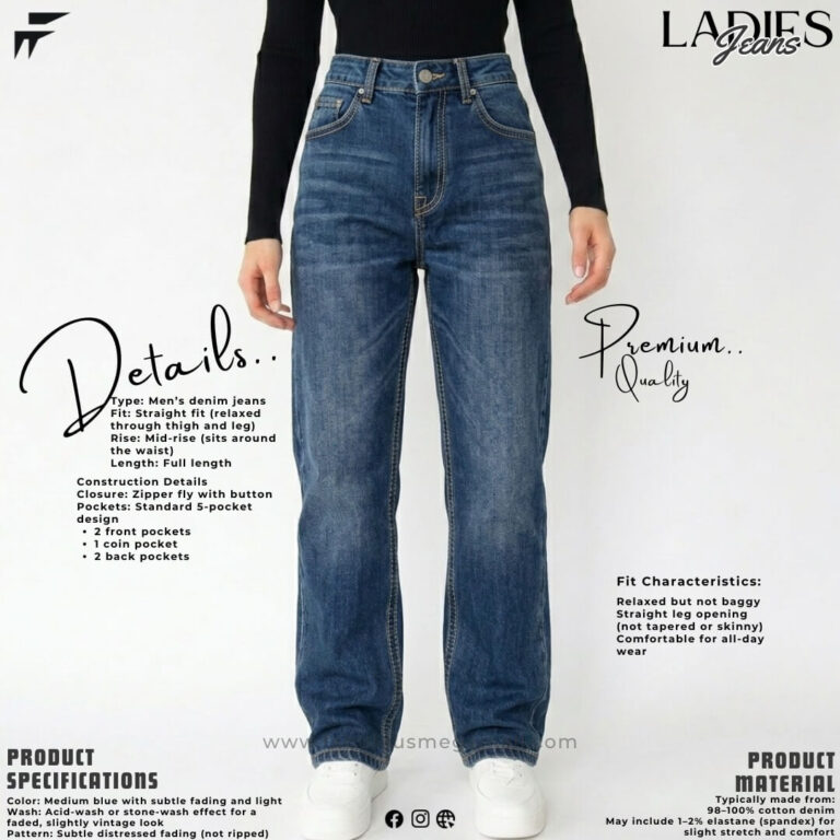 Ladies Straight Leg Jeans