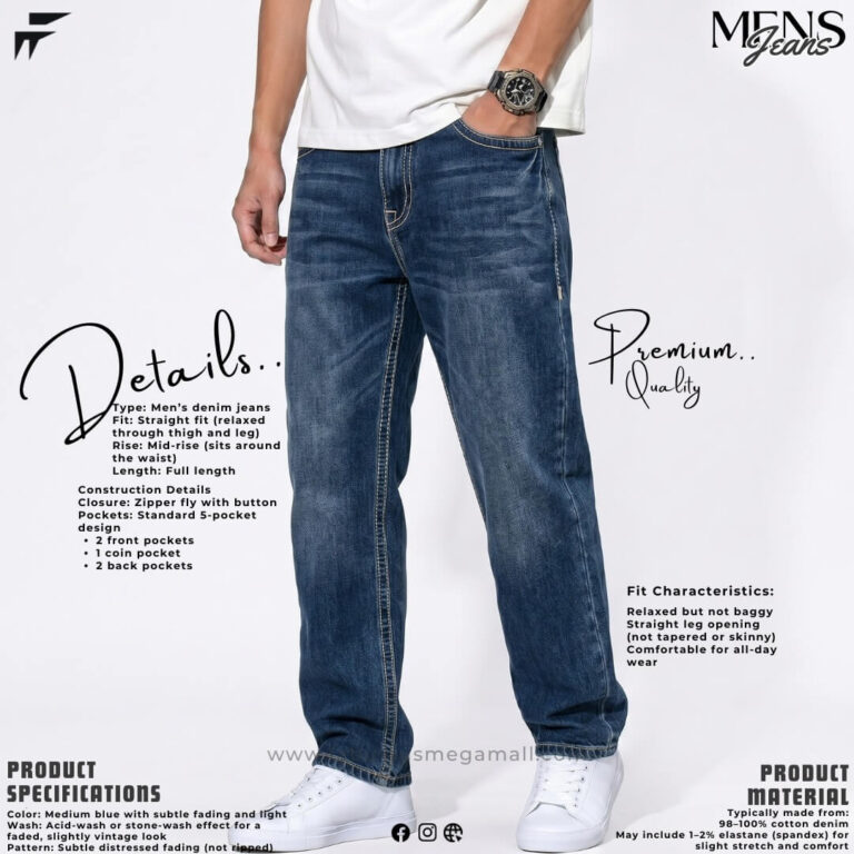 Mens Straight Fit Jeans