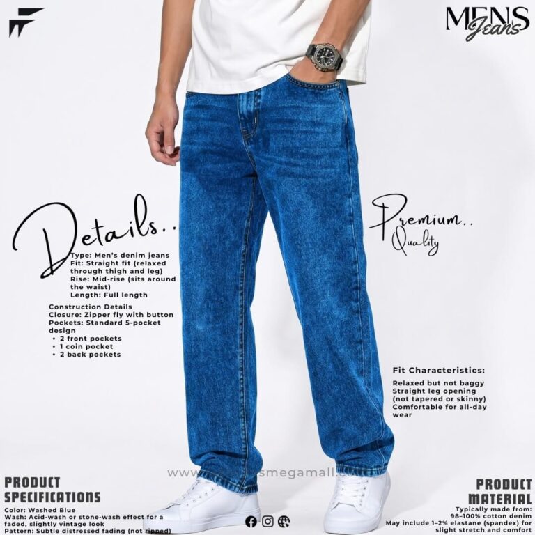 Mens Straight Fit Jeans