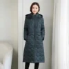 Womens Long Quilted Puffer Coat