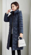 Womens Long Quilted Puffer Coat