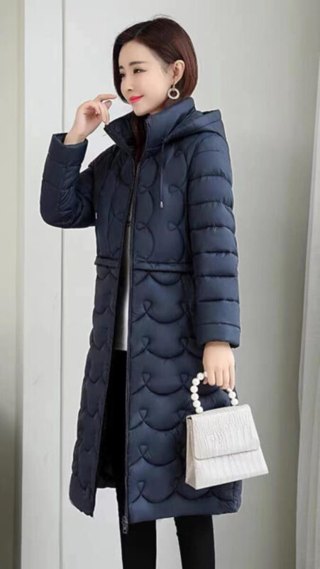 Womens Long Quilted Puffer Coat
