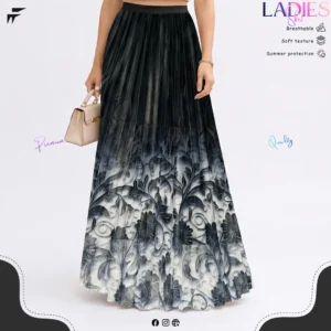 Ladies Floral Pleated Skirt