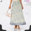 Ladies Printed Pleated Skirt