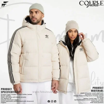 Adidas Couple Stripe Puffer Jacket