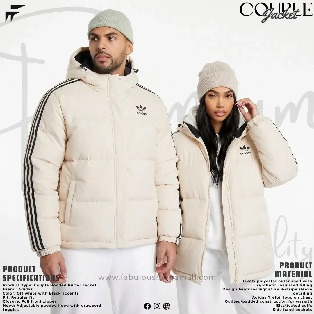 Adidas Couple Stripe Puffer Jacket Adidas Couple Stripe Puffer Jacket